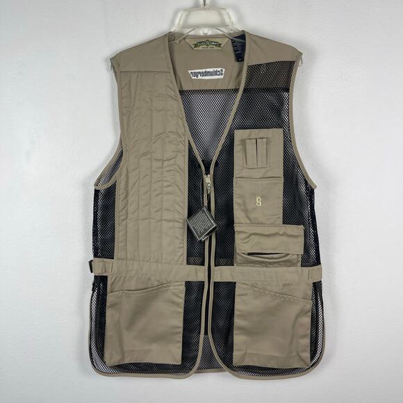 Boyt Bob Allen Full Mesh Shooting Vest 240M Khaki RH Large 30246 Embroidered - Picture 10 of 10
